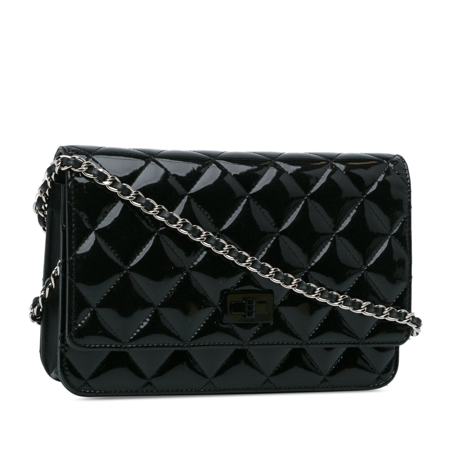 Chanel Sac Quilted Patent Reissue 2.55 Wallet on Chain