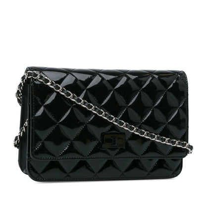 Chanel Sac Quilted Patent Reissue 2.55 Wallet on Chain