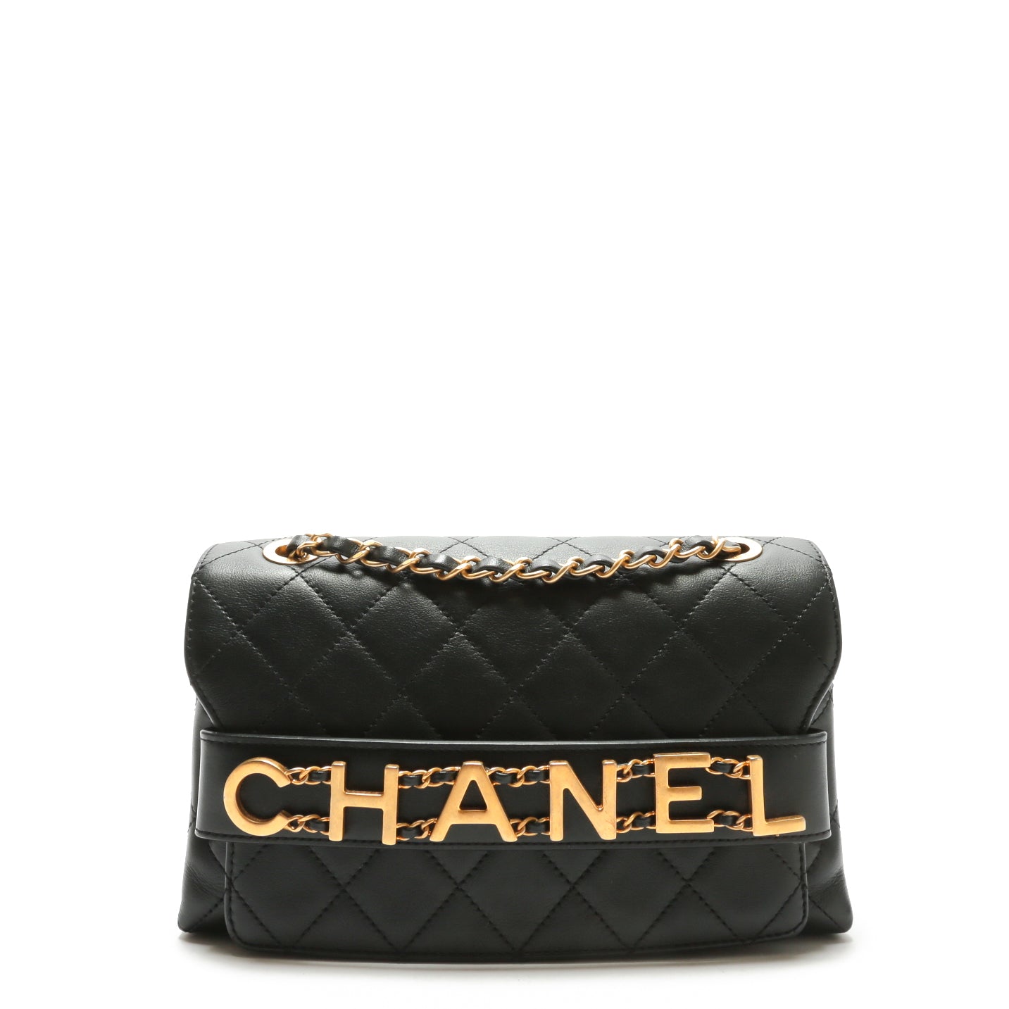 CHANEL 2020 Medium Enchained Flap Bag-Black