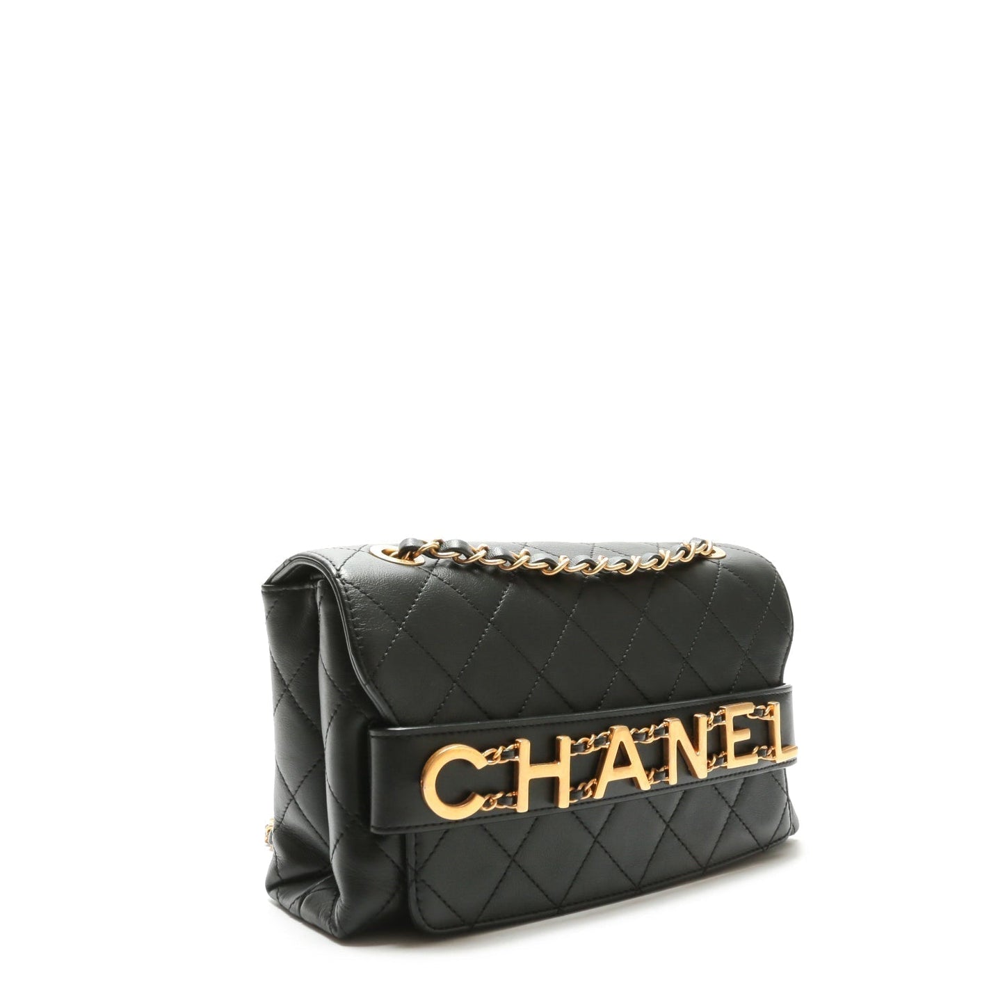 CHANEL 2020 Medium Enchained Flap Bag-Black