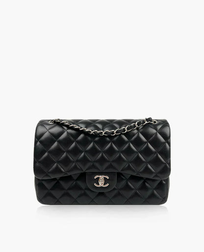 Chanel Sac Timeless / Classique Jumbo en cuir noir
