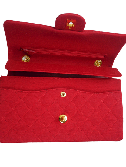 Chanel Timeless bag in red jersey - 2016