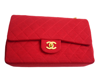 Chanel Timeless bag in red jersey - 2016