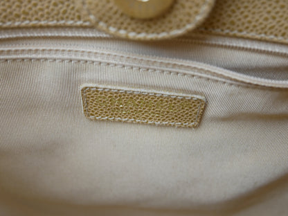 Chanel camel quilted bag with Chanel logo on the front - 2000s