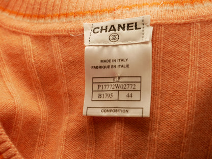 Chanel vintage pink orange cashmere jumper - S - 2000s