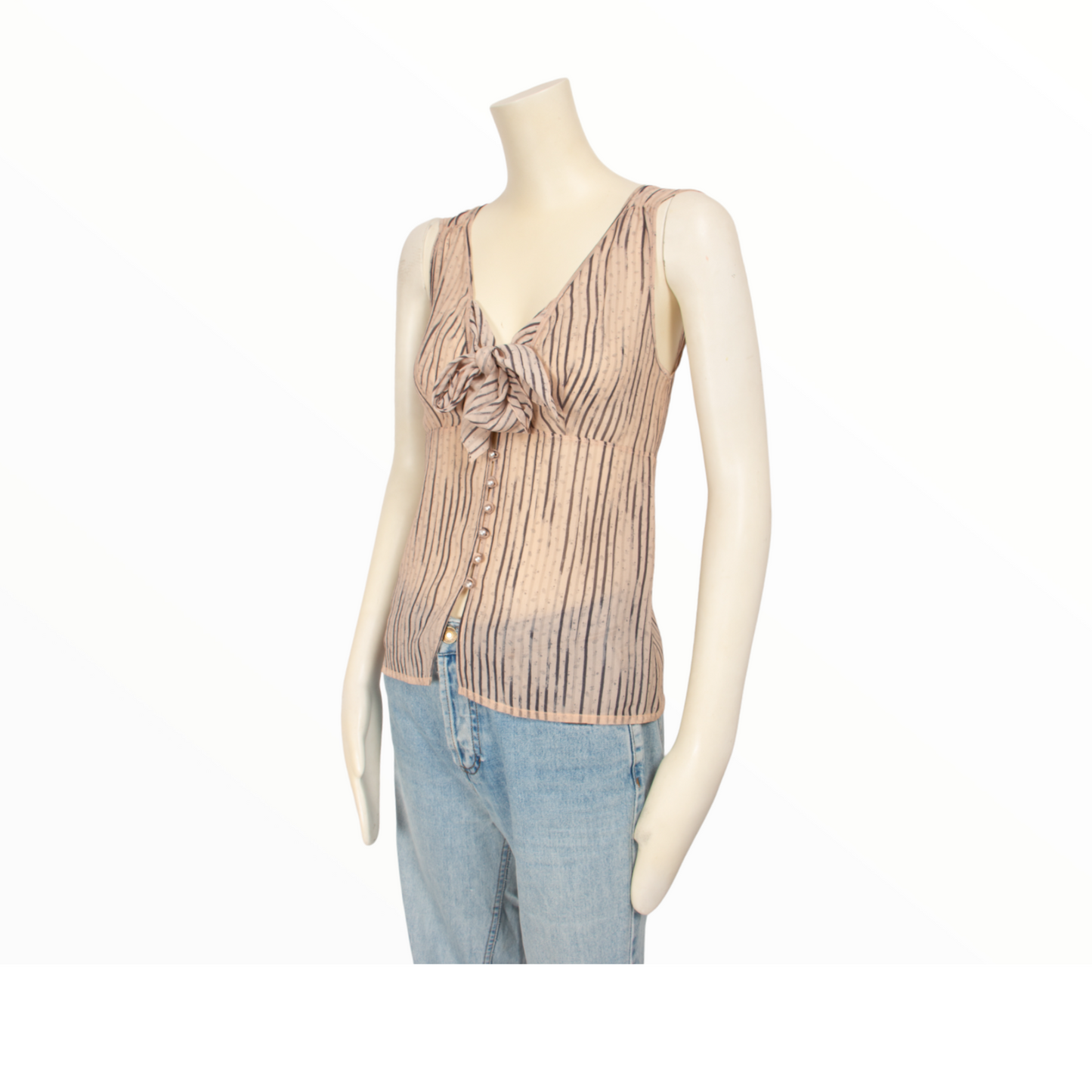 Chanel silk pale pink top - S - 2000s
