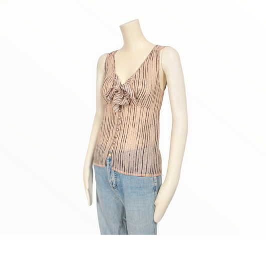 Chanel silk pale pink top - S - 2000s