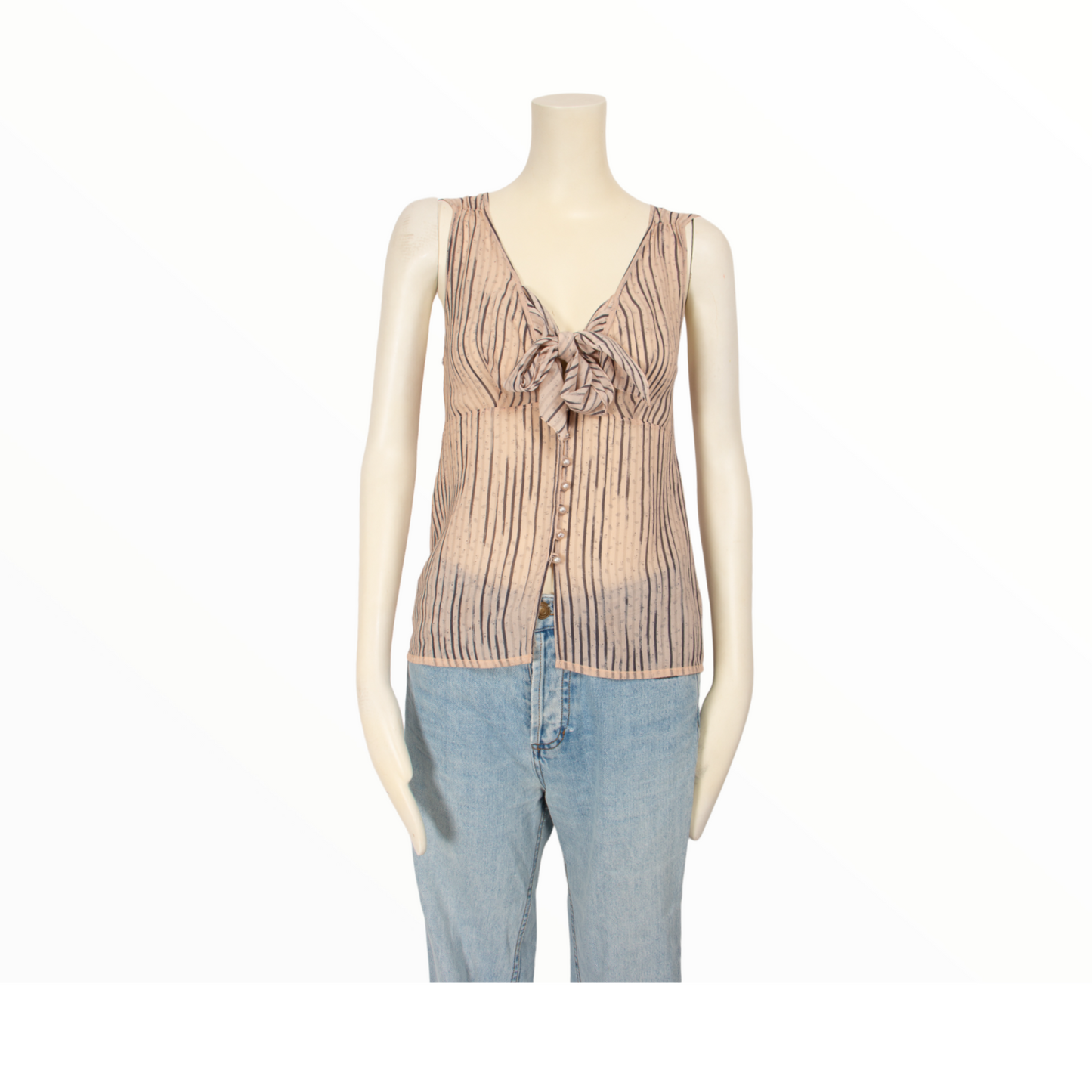Chanel silk pale pink top - S - 2000s