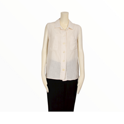 Chanel sleeveless shirt - S/M - 1990s