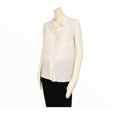 Chanel sleeveless shirt - S/M - 1990s