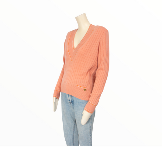 Chanel vintage pink orange cashmere jumper - S - 2000s