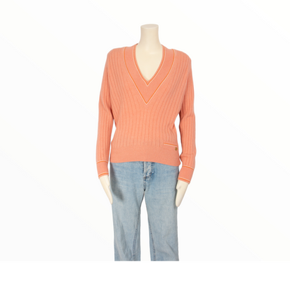 Chanel vintage pink orange cashmere jumper - S - 2000s