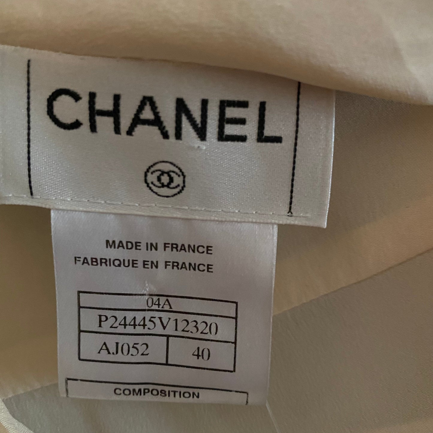 Chanel silk top with lace - S - 2000s
