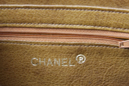 Chanel beige ostrich leather bag - 1990s