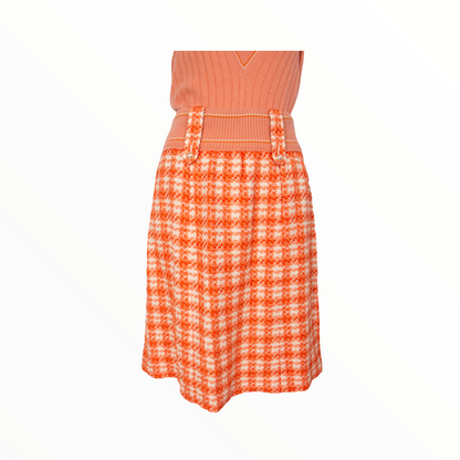 Chanel vintage pink orange skirt - S/M - 2000s