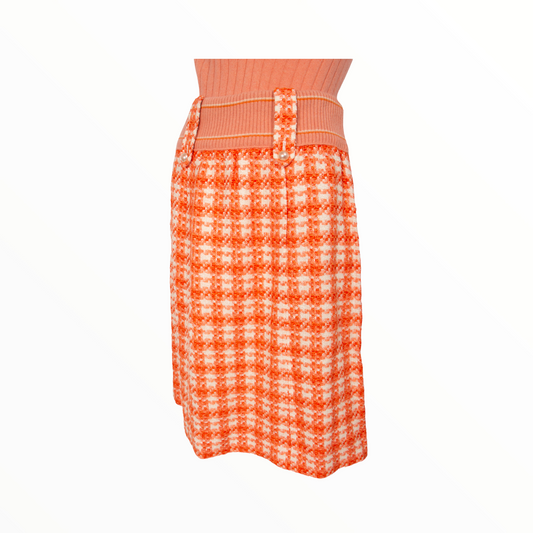 Chanel vintage pink orange skirt - S/M - 2000s