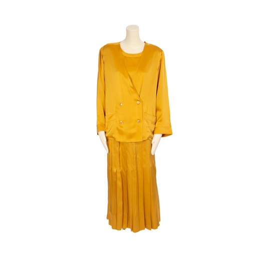 Chanel vintage silk skirt ensemble - S - 1990s