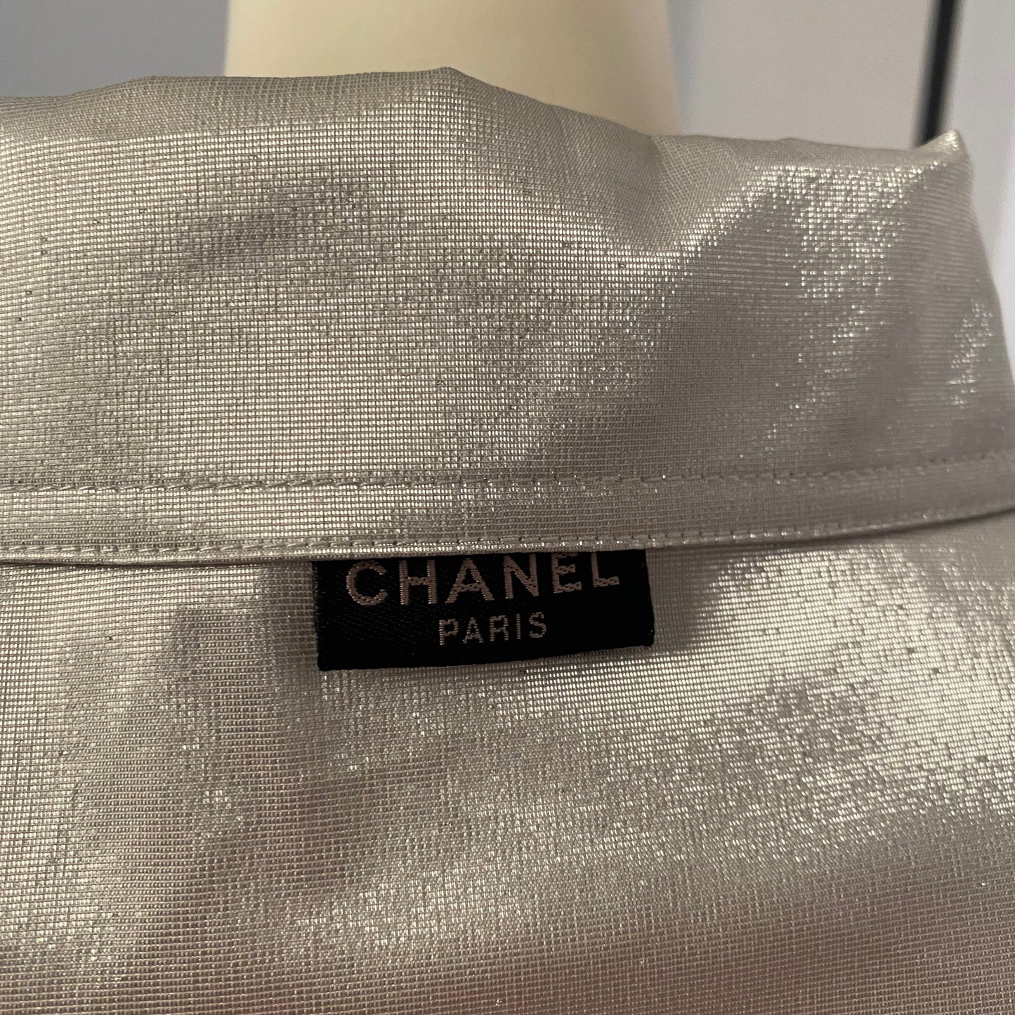Chanel vintage silver cropped jacket - S - 1990s