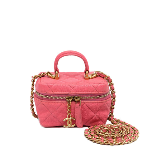 Chanel Sac Micro Caviar Chain Vanity Bag