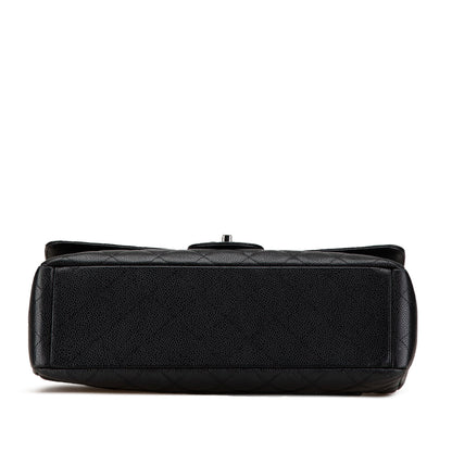 Black Chanel Maxi Classic Caviar Single Flap Shoulder Bag