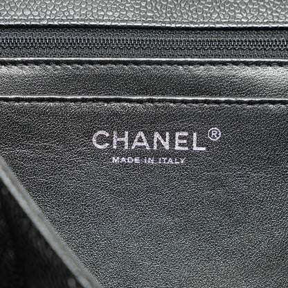 Black Chanel Maxi Classic Caviar Single Flap Shoulder Bag