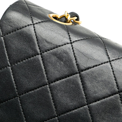 Black Chanel Medium Classic Lambskin Double Flap Shoulder Bag