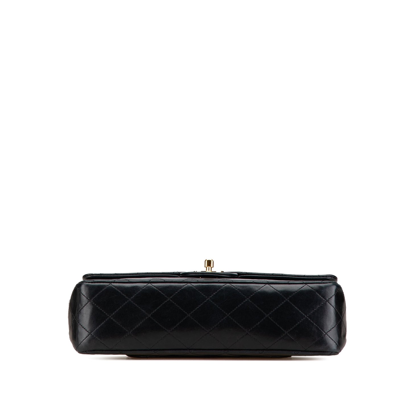 Black Chanel Medium Classic Lambskin Double Flap Shoulder Bag