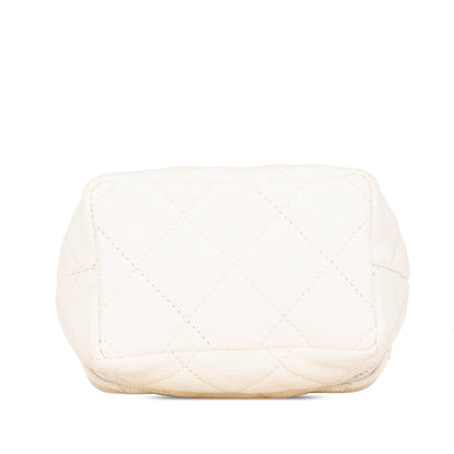 Chanel Sac Mini Caviar Chain Zip Around Vanity Case