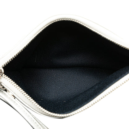 Gray Chanel Small Nylon Cat Emoticon Shopping Tote