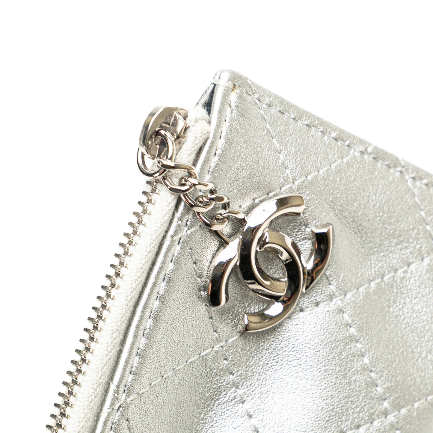 Gray Chanel Small Nylon Cat Emoticon Shopping Tote