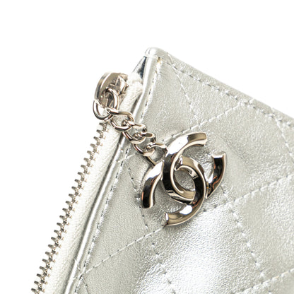 Gray Chanel Small Nylon Cat Emoticon Shopping Tote