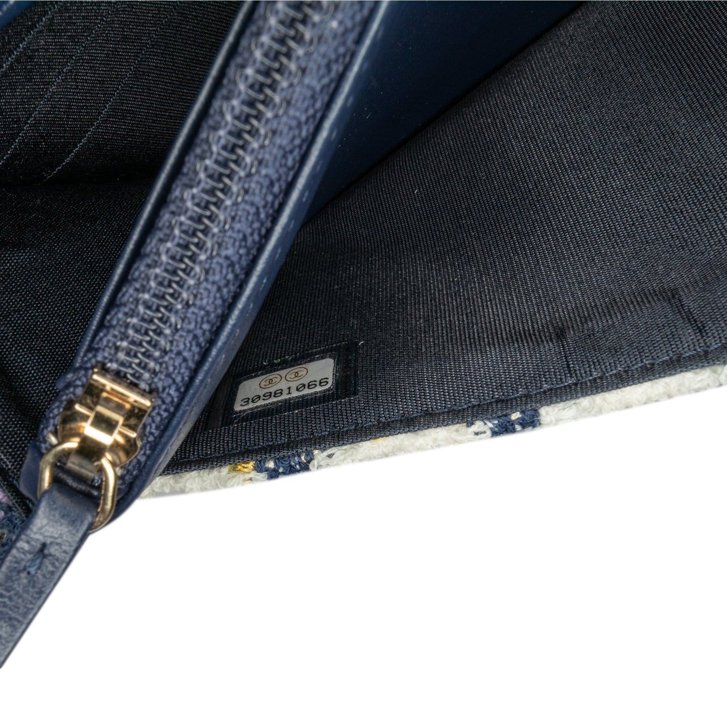 Blue Chanel Tweed 19 Wallet On Chain Satchel