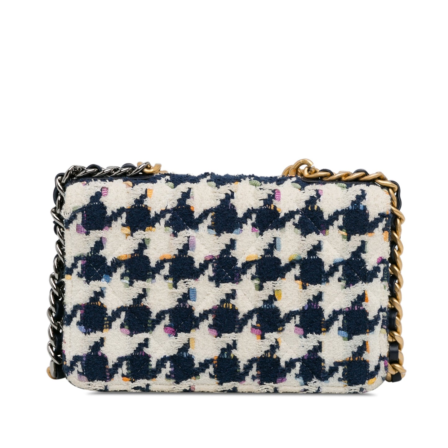 Blue Chanel Tweed 19 Wallet On Chain Satchel