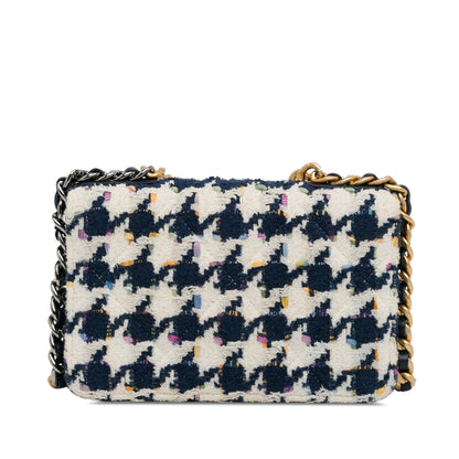 Blue Chanel Tweed 19 Wallet On Chain Satchel
