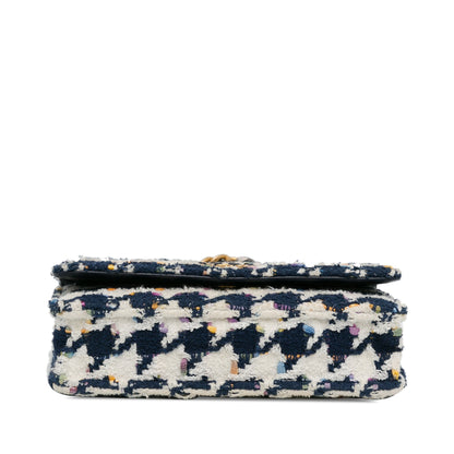 Blue Chanel Tweed 19 Wallet On Chain Satchel