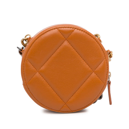 Chanel Sac Lambskin 19 Round Clutch with Chain