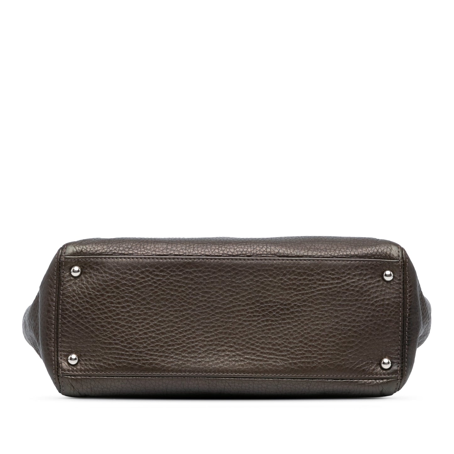 Brown Chanel Small Metallic Calfskin Executive Cerf Tote