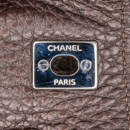 Brown Chanel Small Metallic Calfskin Executive Cerf Tote
