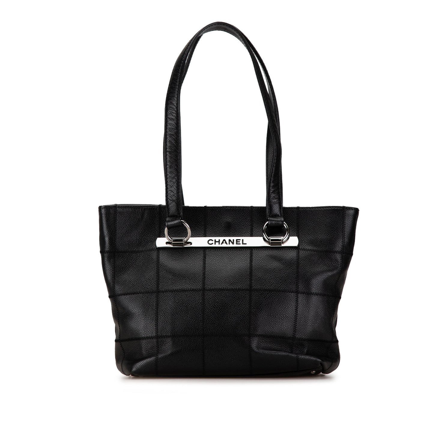 Black Chanel Caviar Choco Bar Tote