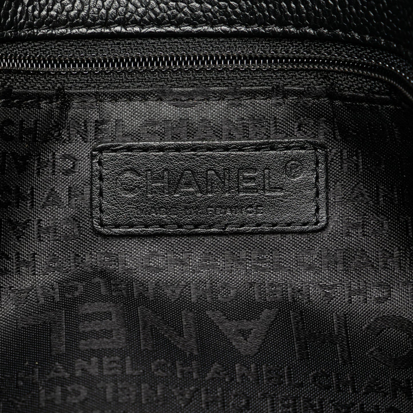 Black Chanel Caviar Choco Bar Tote