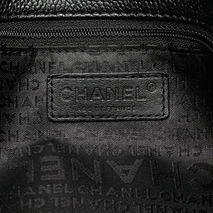Black Chanel Caviar Choco Bar Tote