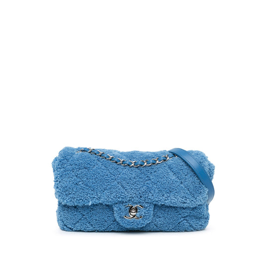 Chanel Sac Medium Quilted Terry Cloth Coco Beach Flap