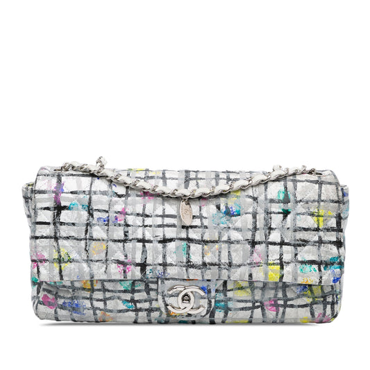 Chanel Sac Medium Calfskin Hand Painted Graffiti Flap