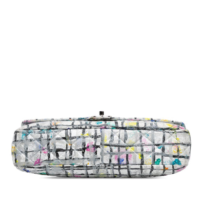 Chanel Sac Medium Calfskin Hand Painted Graffiti Flap