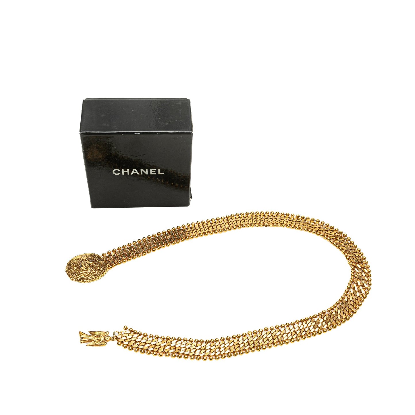 Gold Chanel Gold Plated Angel Chain Belt