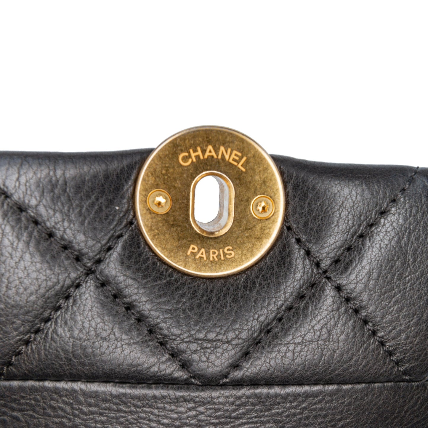 Black Chanel Quilted Calfskin Pearl CC Accordion Flap Crossbody Bag