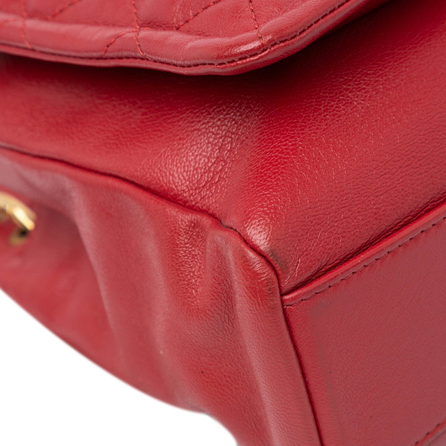 Chanel Sac Quilted Lambskin Chain Leather Link Flap