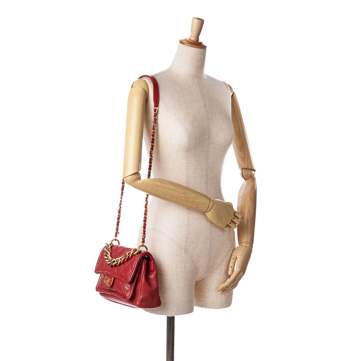 Chanel Sac Quilted Lambskin Chain Leather Link Flap