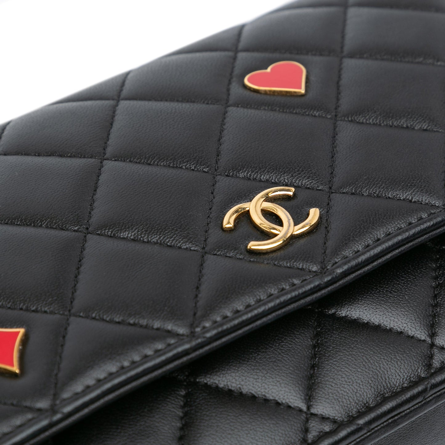 Black Chanel Quilted Lambskin Coco Casino Wallet On Chain Crossbody Bag