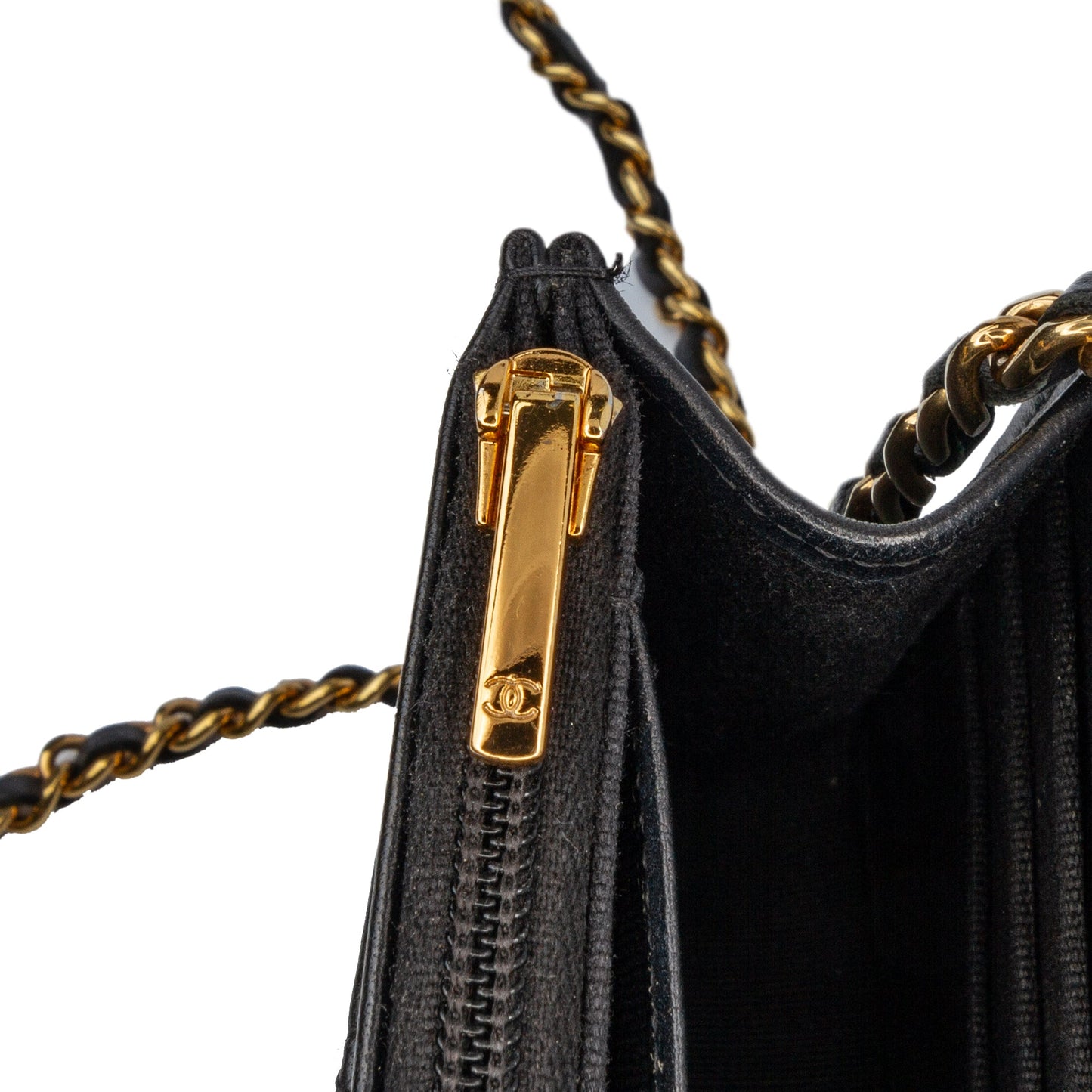 Black Chanel Quilted Lambskin Coco Casino Wallet On Chain Crossbody Bag